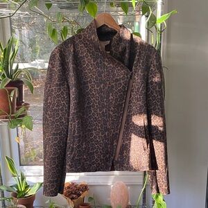 Philosophy Brown Leopard Print Blazer